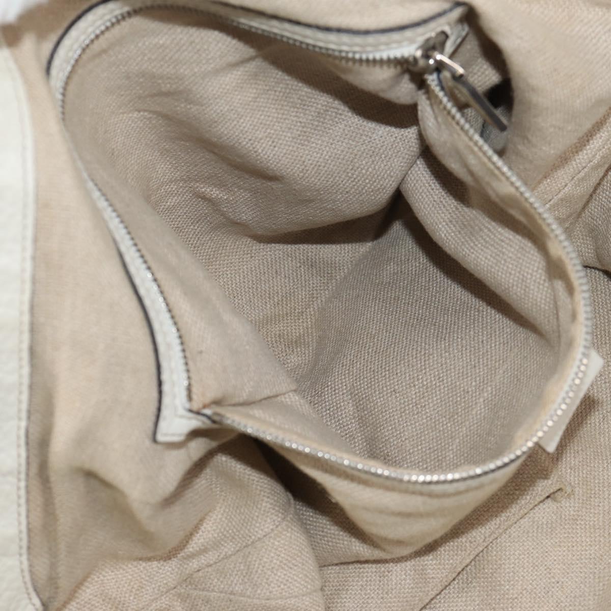 GUCCI GG Canvas Hand Bag 2way Beige White Auth ep10950