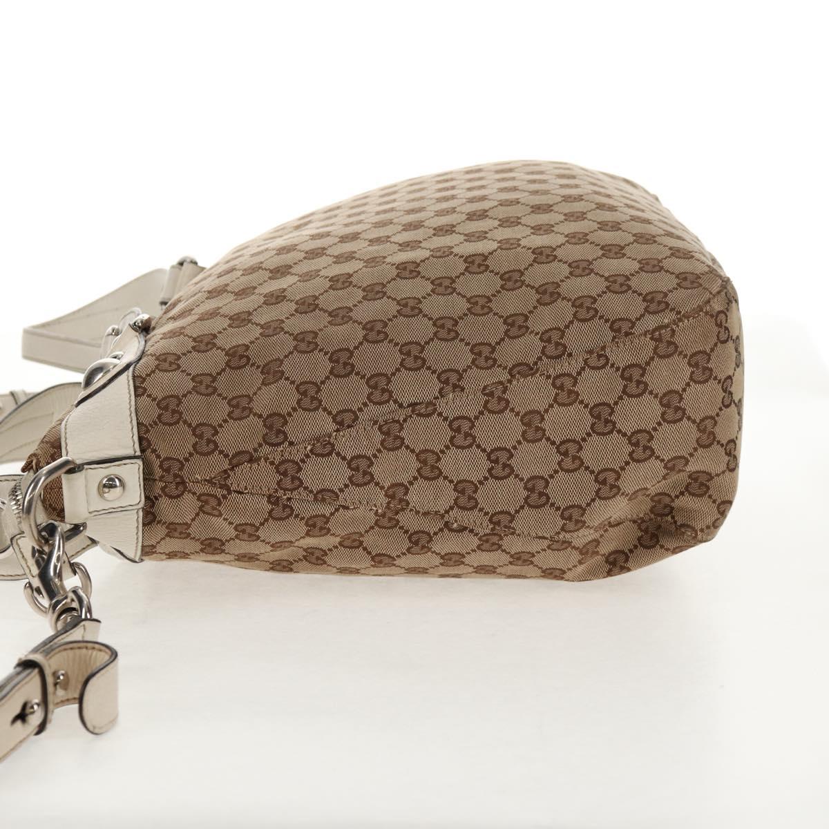 GUCCI GG Canvas Hand Bag 2way Beige White Auth ep10950