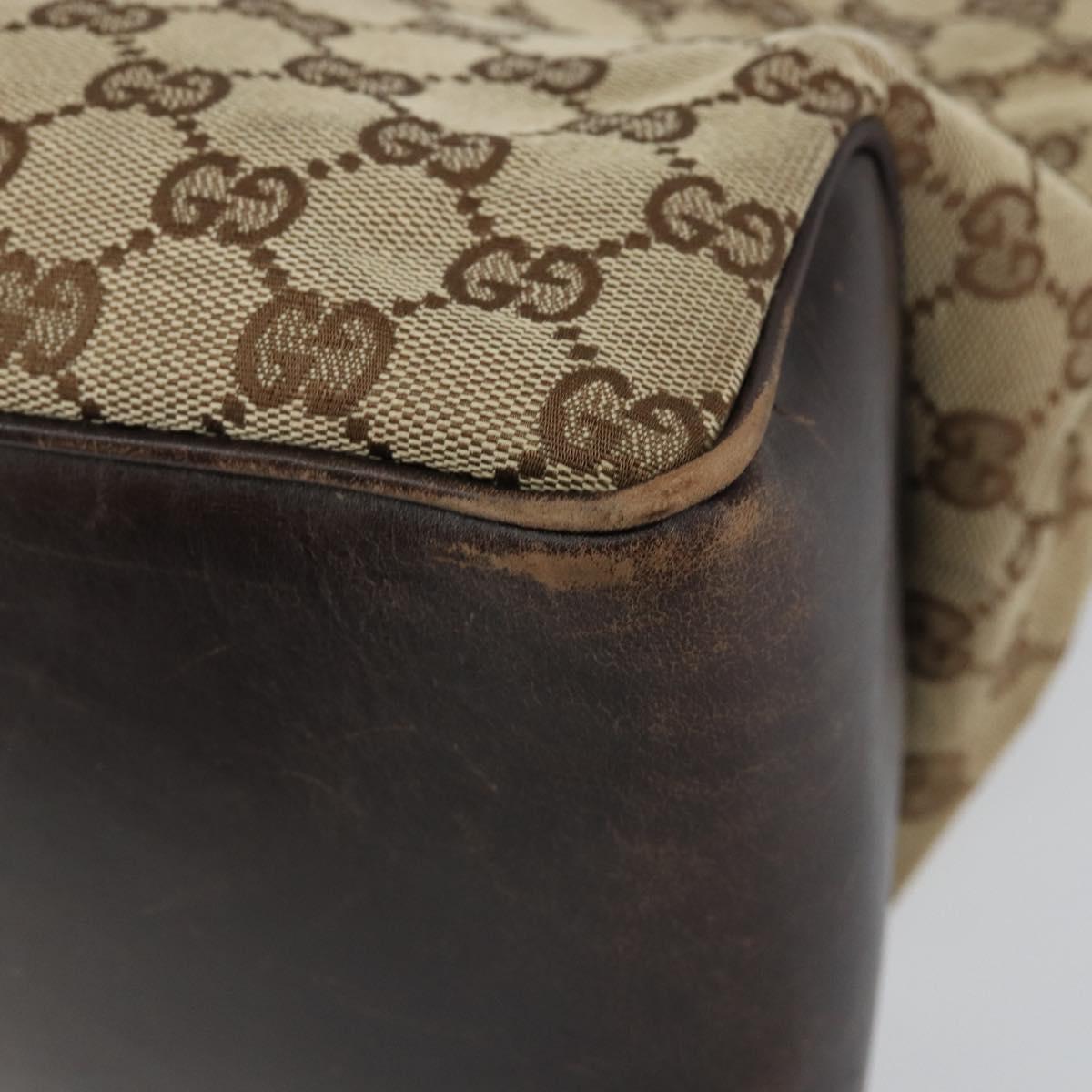 GUCCI GG Canvas Tote Bag Beige Auth ep10953