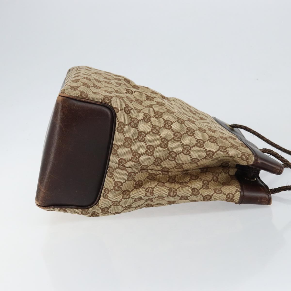 GUCCI GG Canvas Tote Bag Beige Auth ep10953