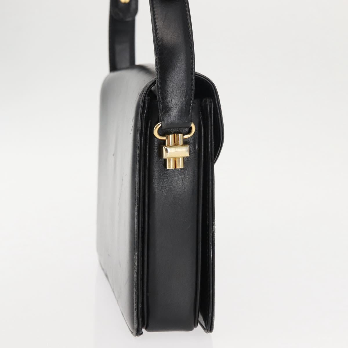 GUCCI Shoulder Bag Leather Black Auth ep10955