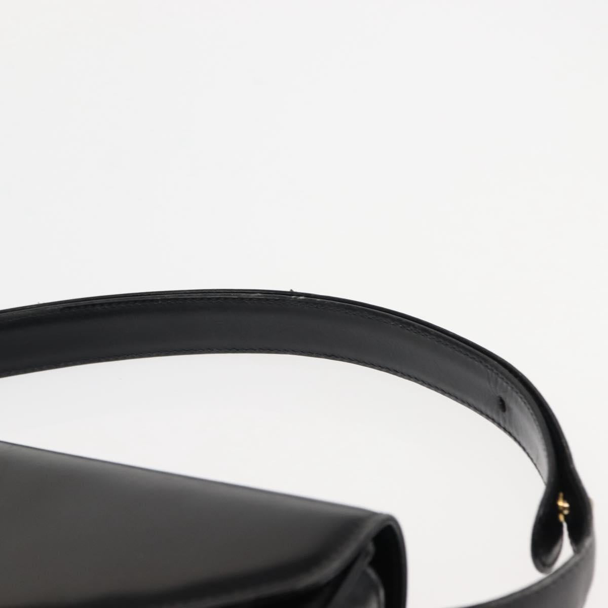 GUCCI Shoulder Bag Leather Black Auth ep10955