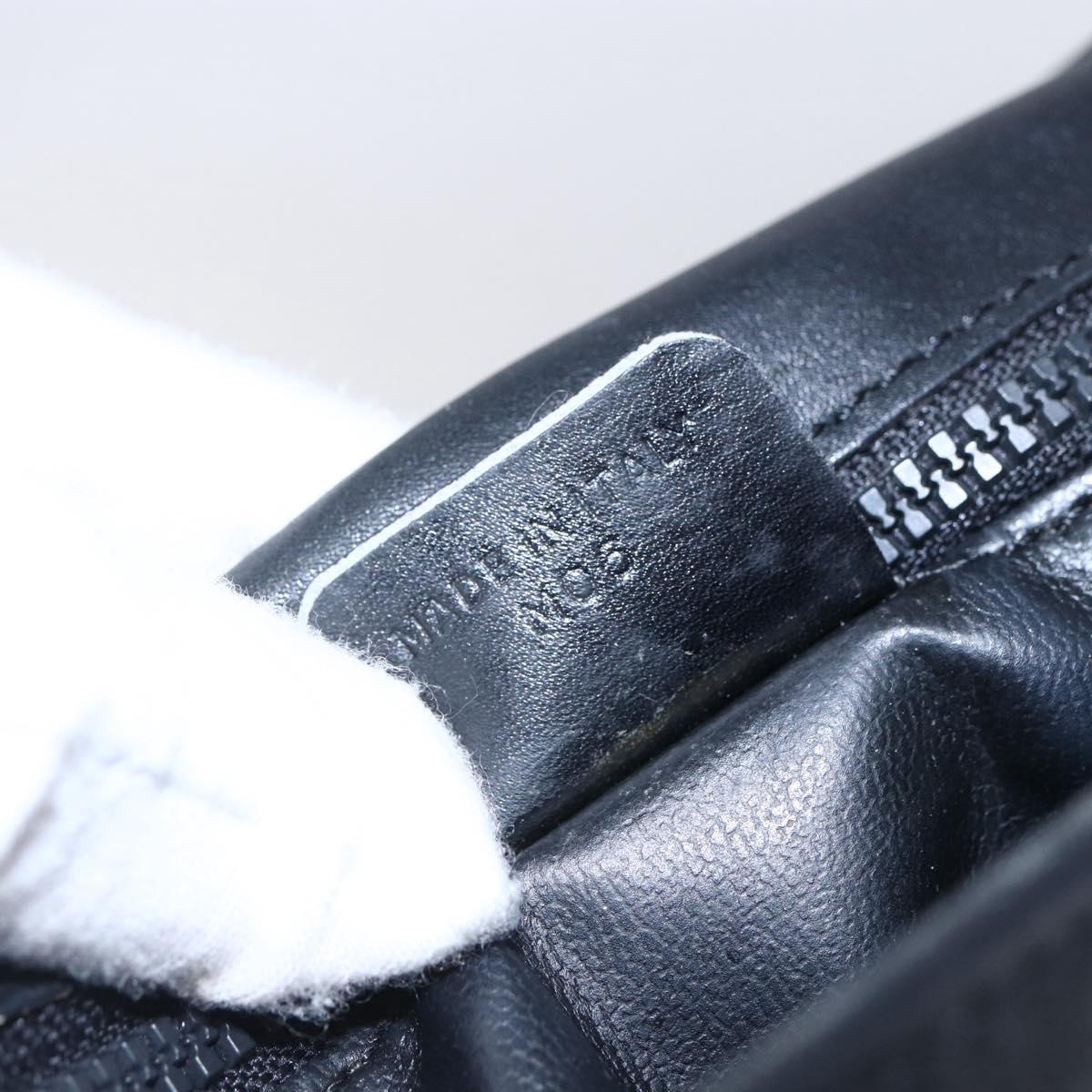 CELINE Shoulder Bag Leather Black Gold Auth ep10956