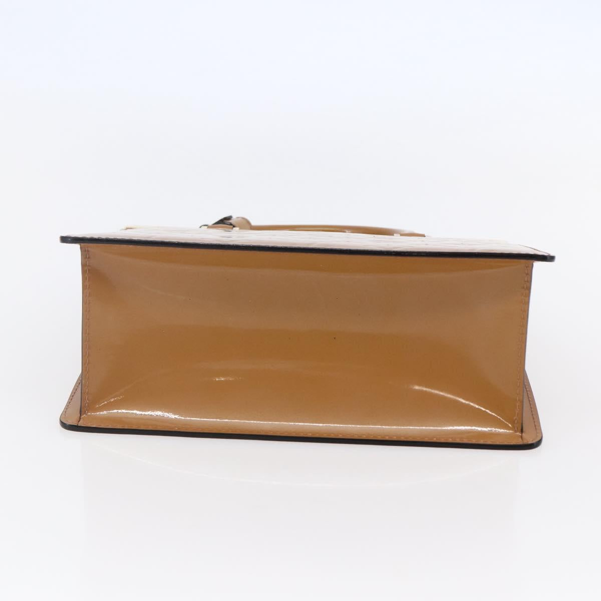 LOUIS VUITTON Monogram Vernis Desu PM Hand Bag Rose Velours M91596 Auth ep10958
