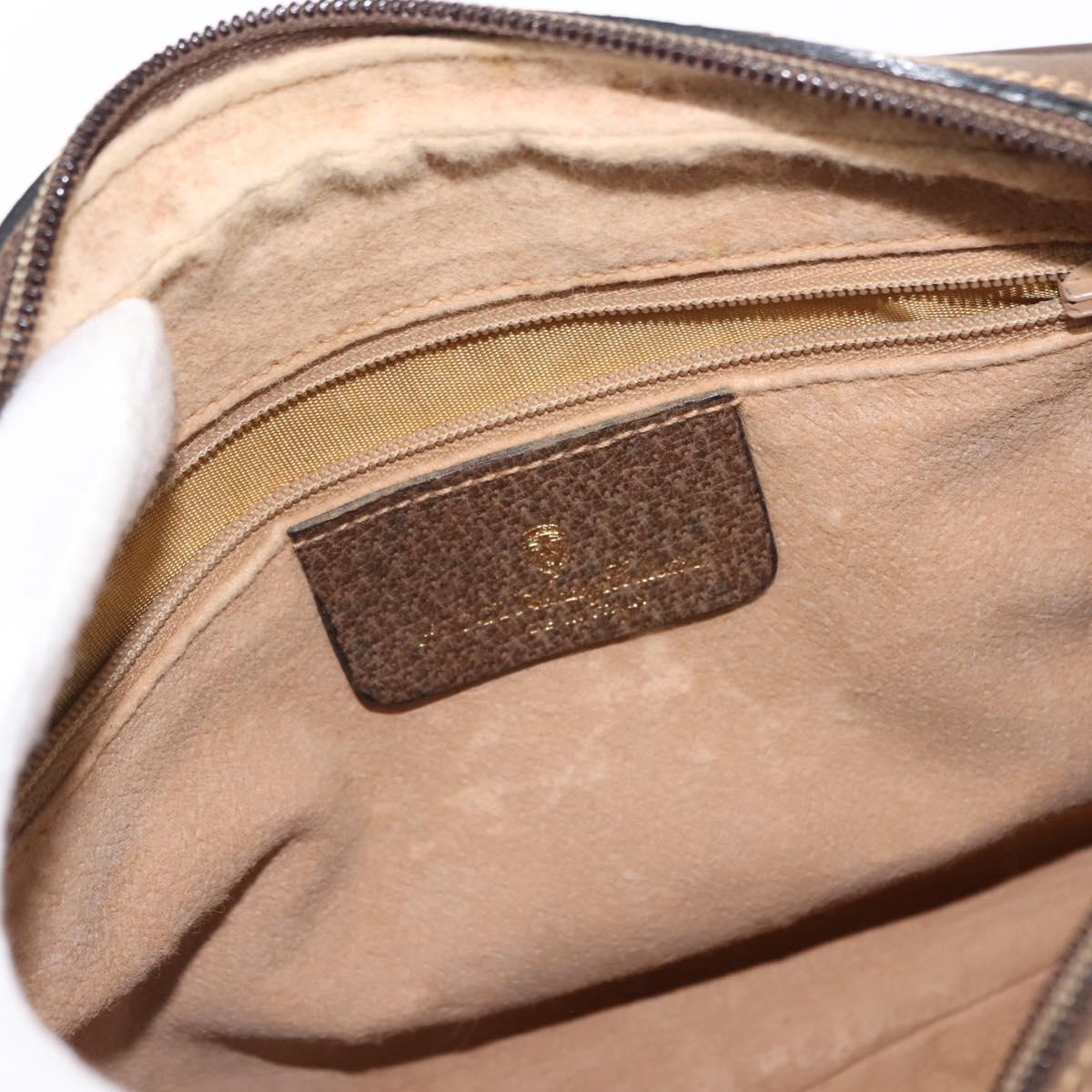 GUCCI GG Supreme Web Sherry Line Bag PVC Beige Gold 904 02 049 Auth ep10959