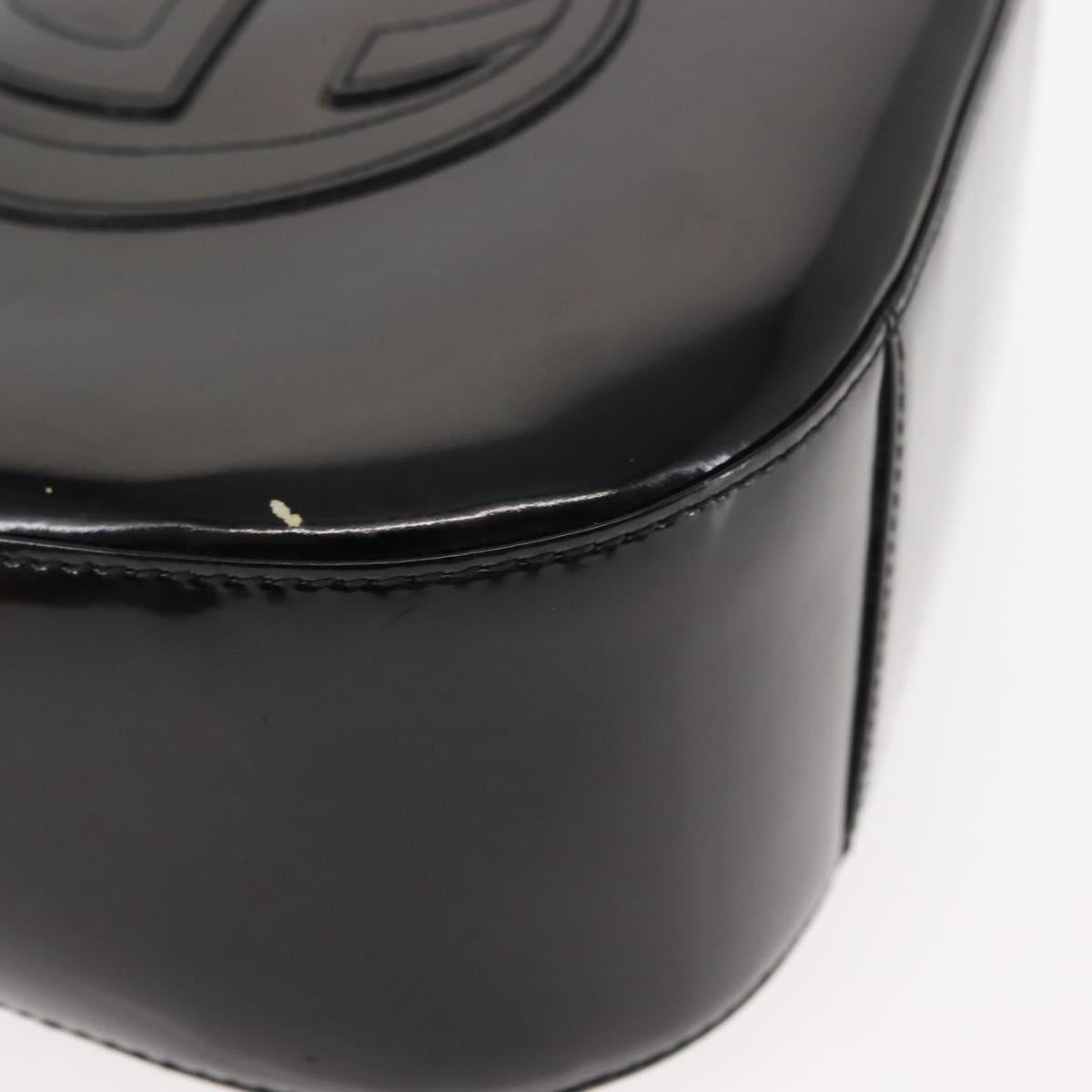 GUCCI Shoulder Bag Patent leather Black Auth ep10963