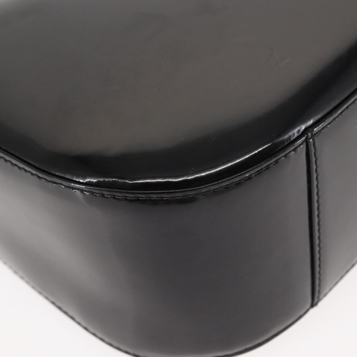 GUCCI Shoulder Bag Patent leather Black Auth ep10963