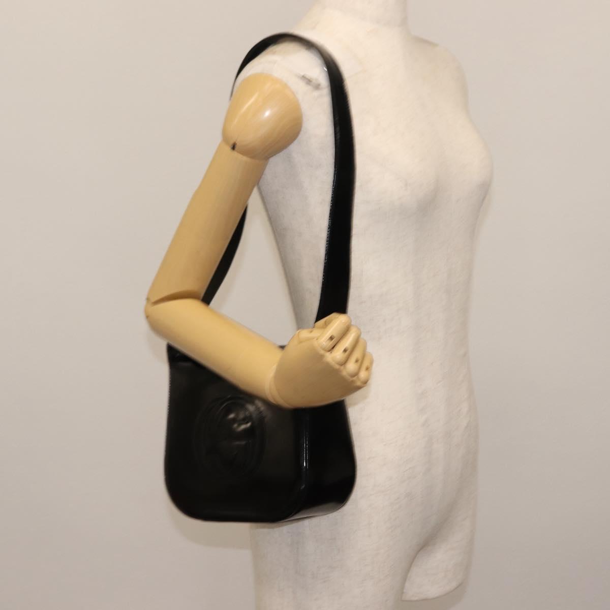 GUCCI Shoulder Bag Patent leather Black Auth ep10963