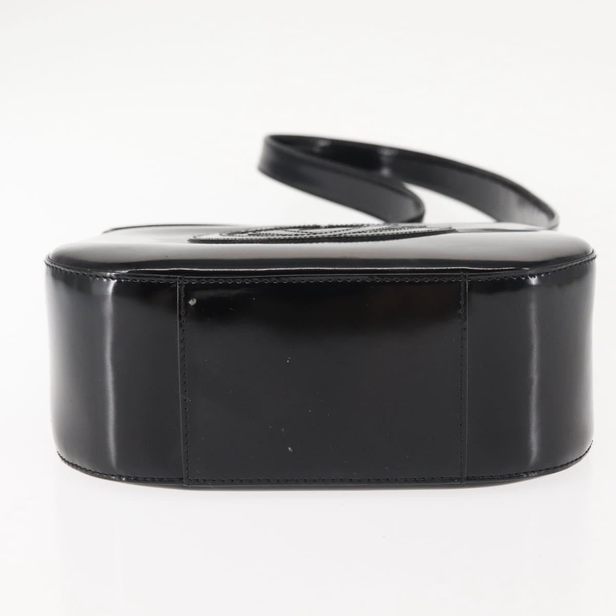 GUCCI Shoulder Bag Patent leather Black Auth ep10963