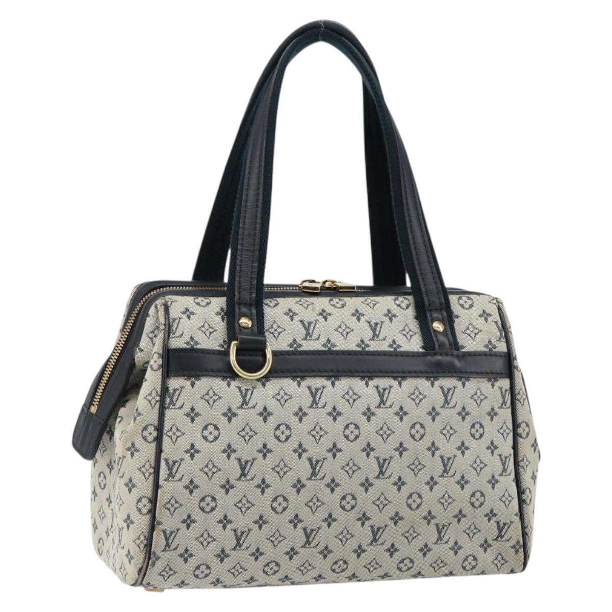 LOUIS VUITTON Monogram Mini Josephine PM Hand Bag Blue M92049 LV Auth ep10965