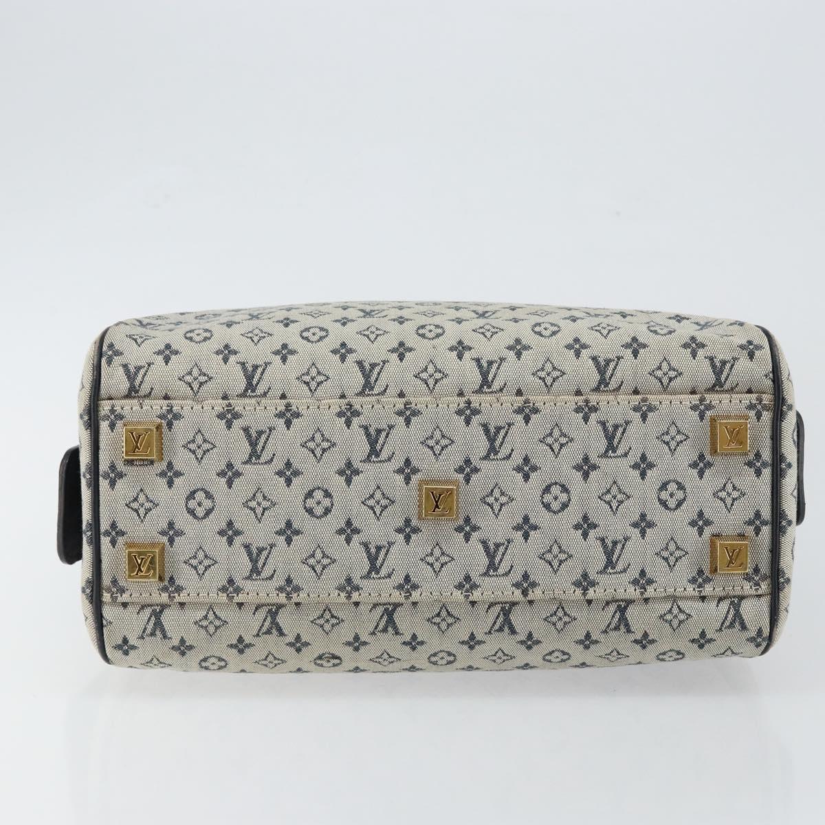 LOUIS VUITTON Monogram Mini Josephine PM Hand Bag Blue M92049 LV Auth ep10965