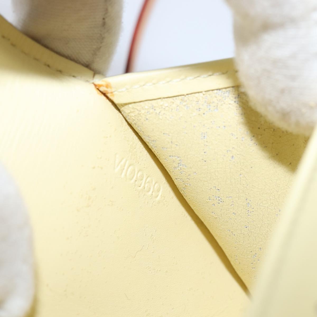 LOUIS VUITTON Monogram Vernis Walker Wallet Lime Yellow M91074 LV Auth ep10966