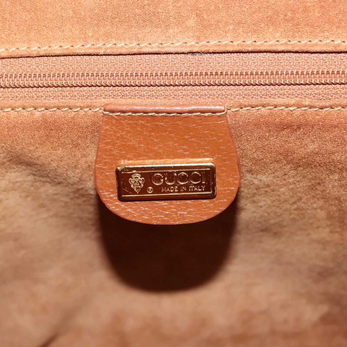 GUCCI Shoulder Bag Leather Brown Auth ep10968