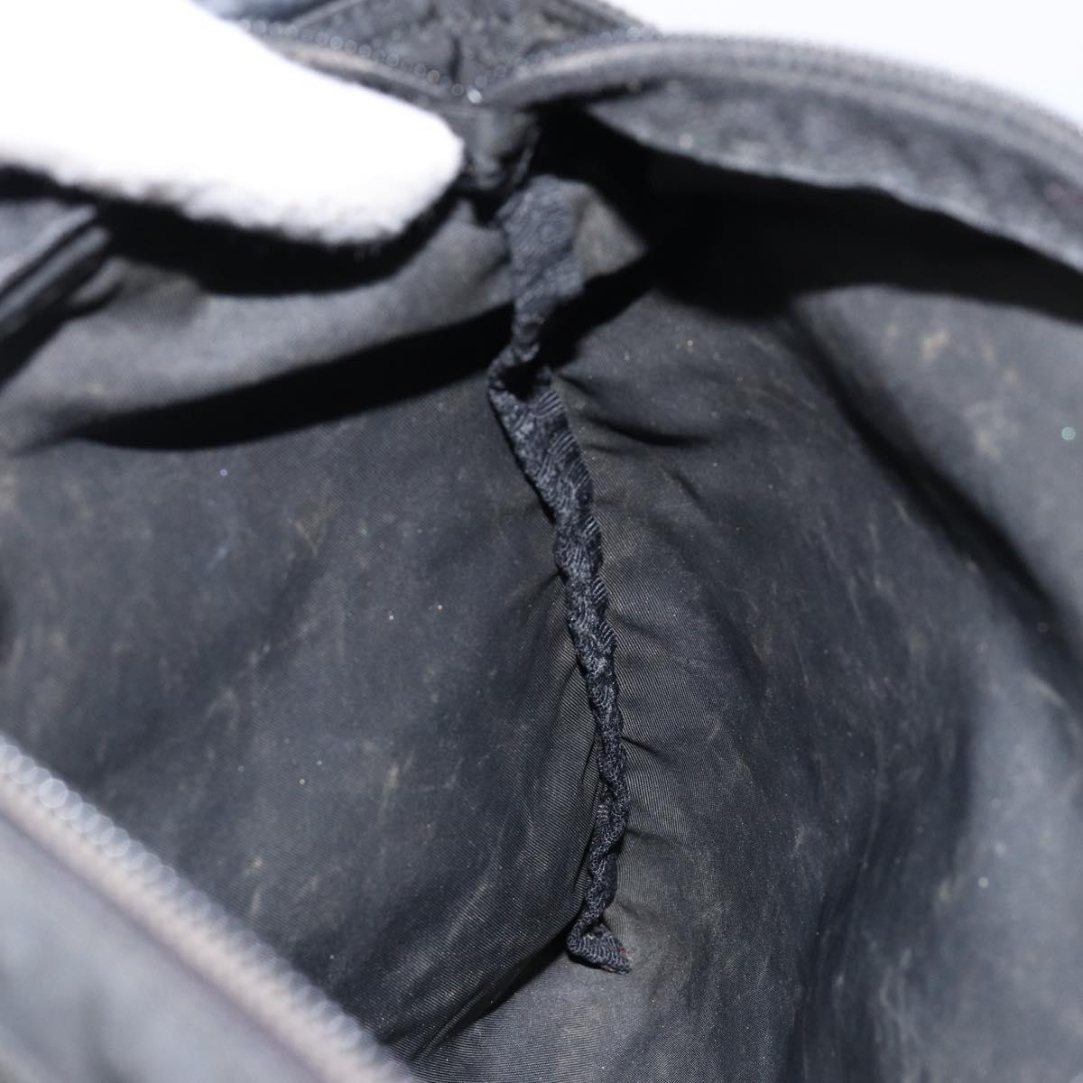 PRADA Shoulder Bag Nylon Black Silver Auth ep10975