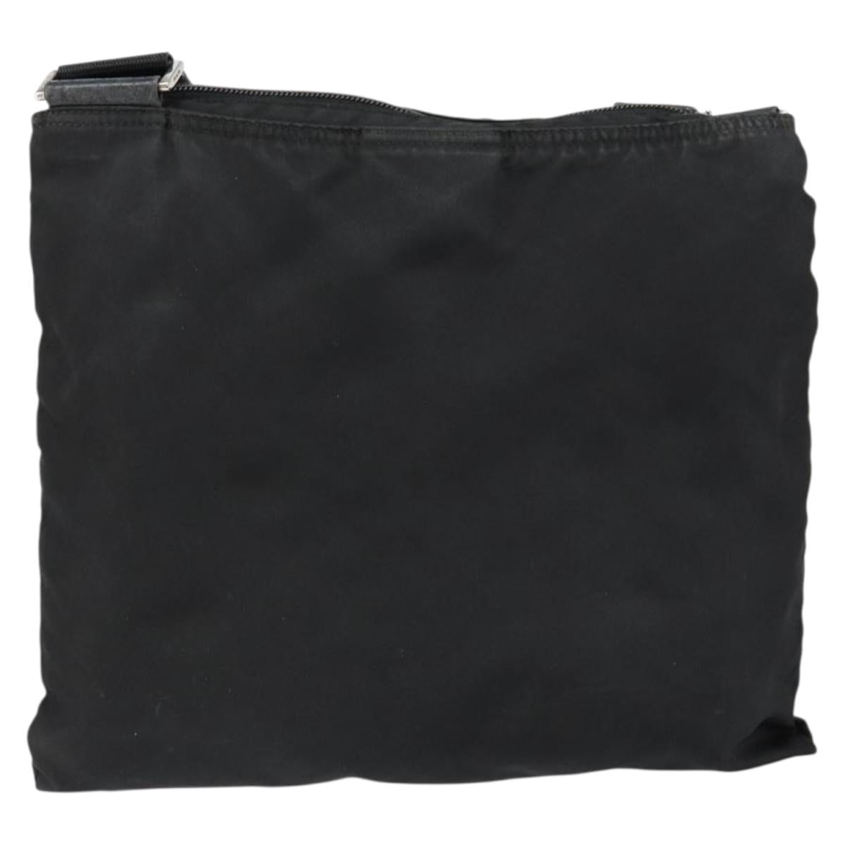 PRADA Shoulder Bag Nylon Black Silver Auth ep10975