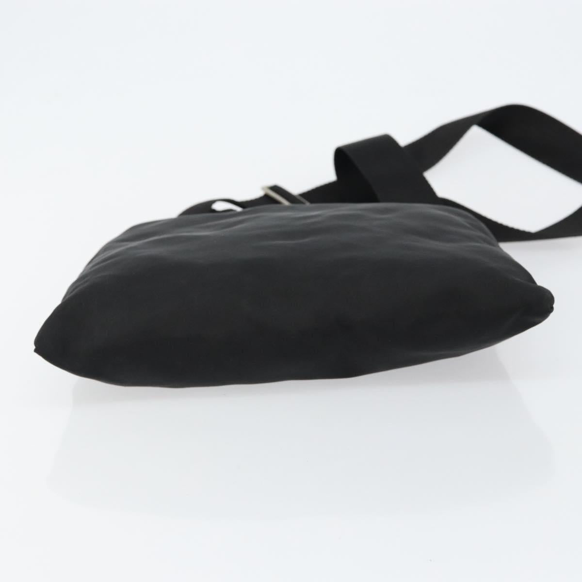 PRADA Shoulder Bag Nylon Black Silver Auth ep10975