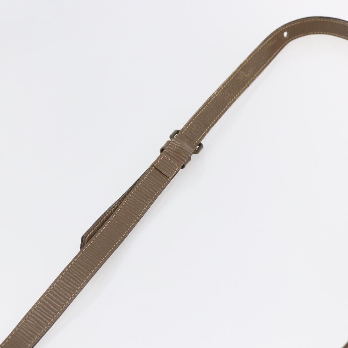 FENDI Zucchino Canvas Shoulder Bag Coated Canvas Beige Auth ep10976