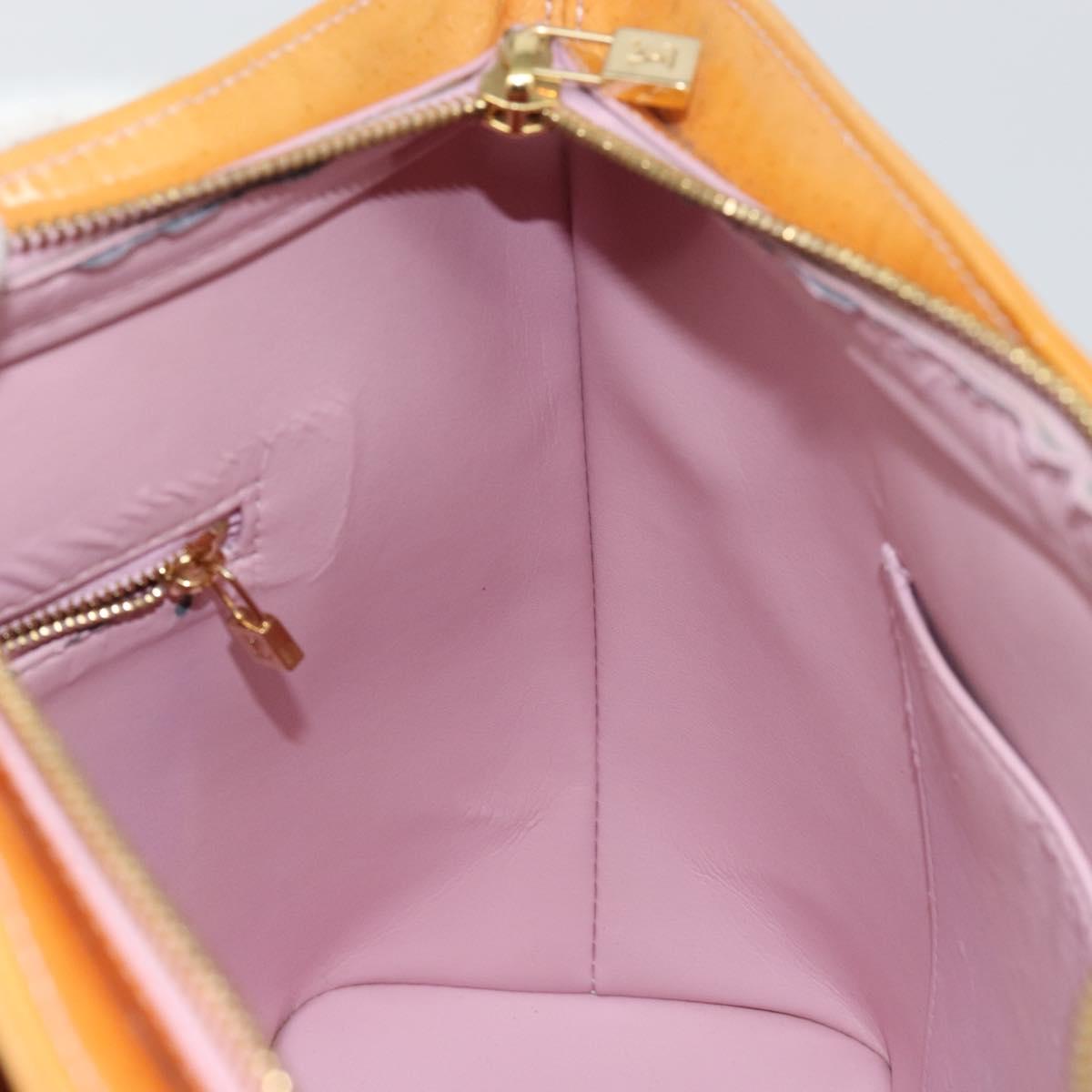 LOUIS VUITTON Monogram Vernis Houston Hand Bag Pink M91302 LV Auth ep10978