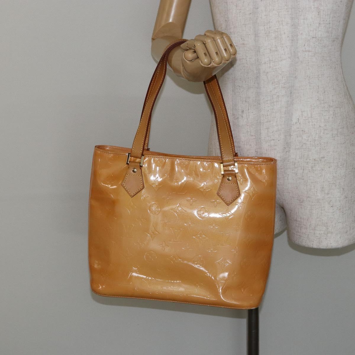 LOUIS VUITTON Monogram Vernis Houston Hand Bag Pink M91302 LV Auth ep10978