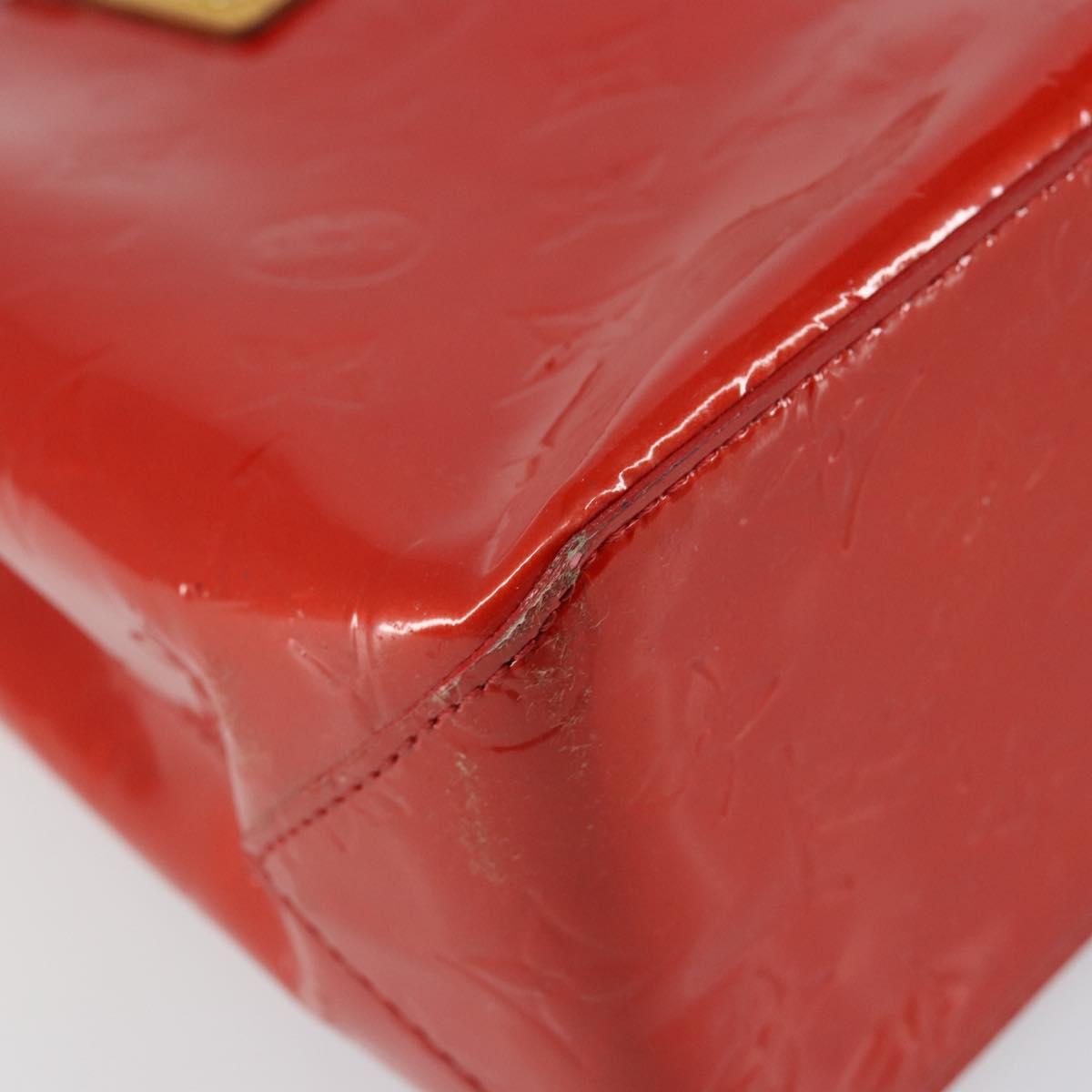LOUIS VUITTON Monogram Vernis Reade PM Hand Bag Red Rouge M91088 LV Auth ep10979