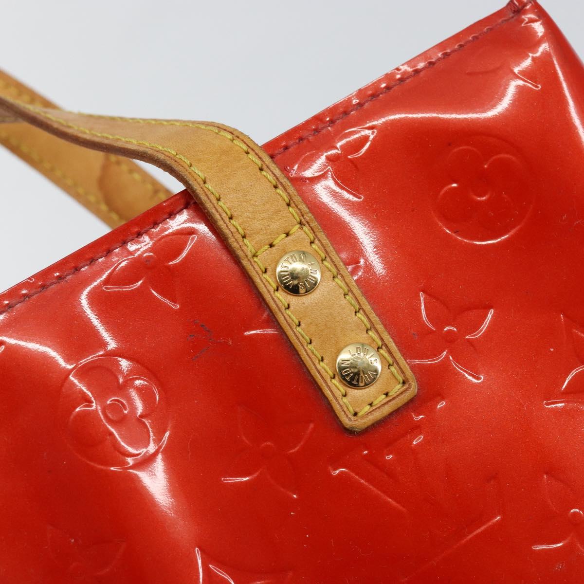 LOUIS VUITTON Monogram Vernis Reade PM Hand Bag Red Rouge M91088 LV Auth ep10979