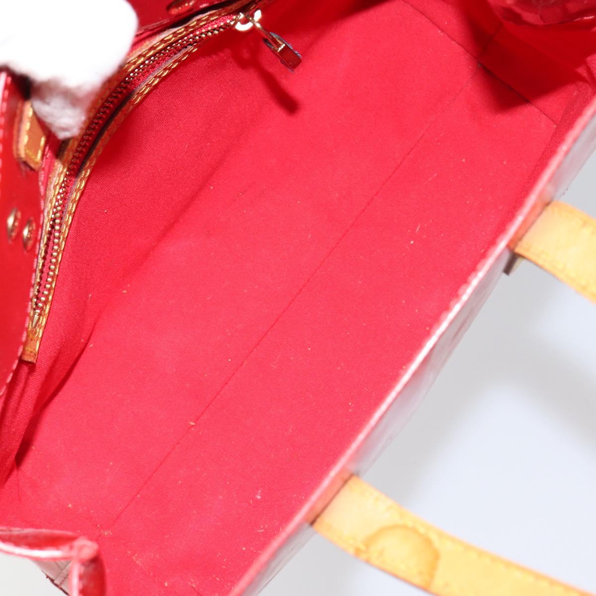 LOUIS VUITTON Monogram Vernis Reade PM Hand Bag Red Rouge M91088 LV Auth ep10979