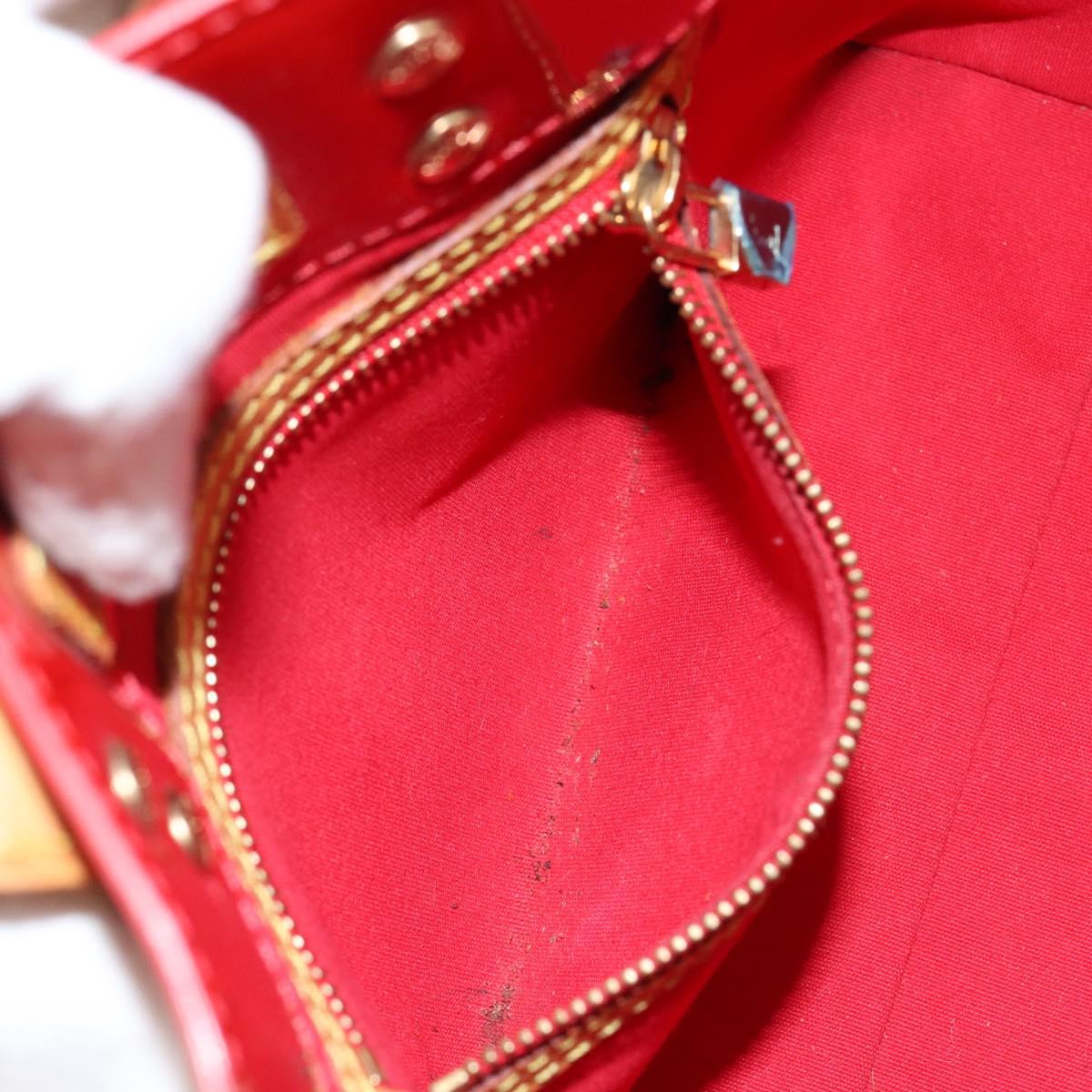 LOUIS VUITTON Monogram Vernis Reade PM Hand Bag Red Rouge M91088 LV Auth ep10979