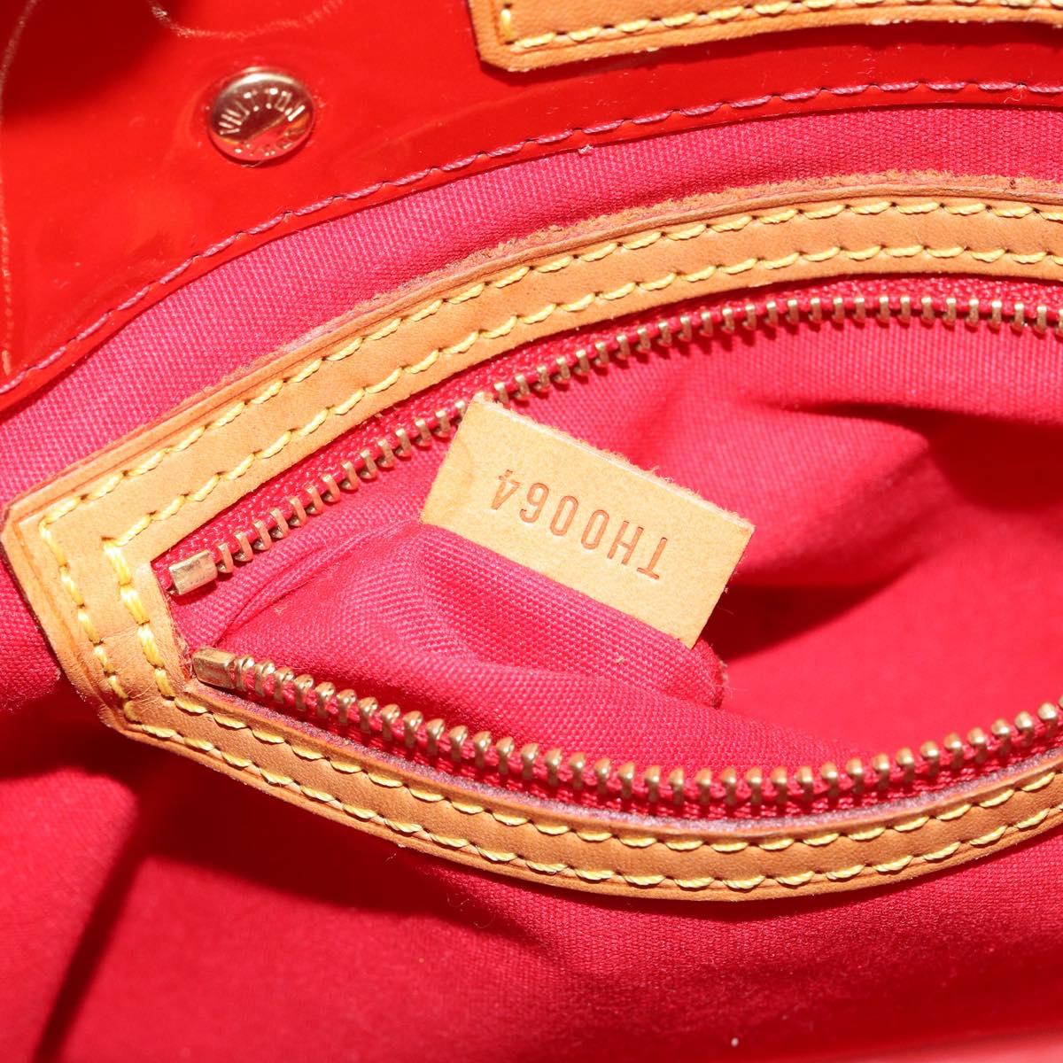 LOUIS VUITTON Monogram Vernis Reade PM Hand Bag Red Rouge M91088 LV Auth ep10979
