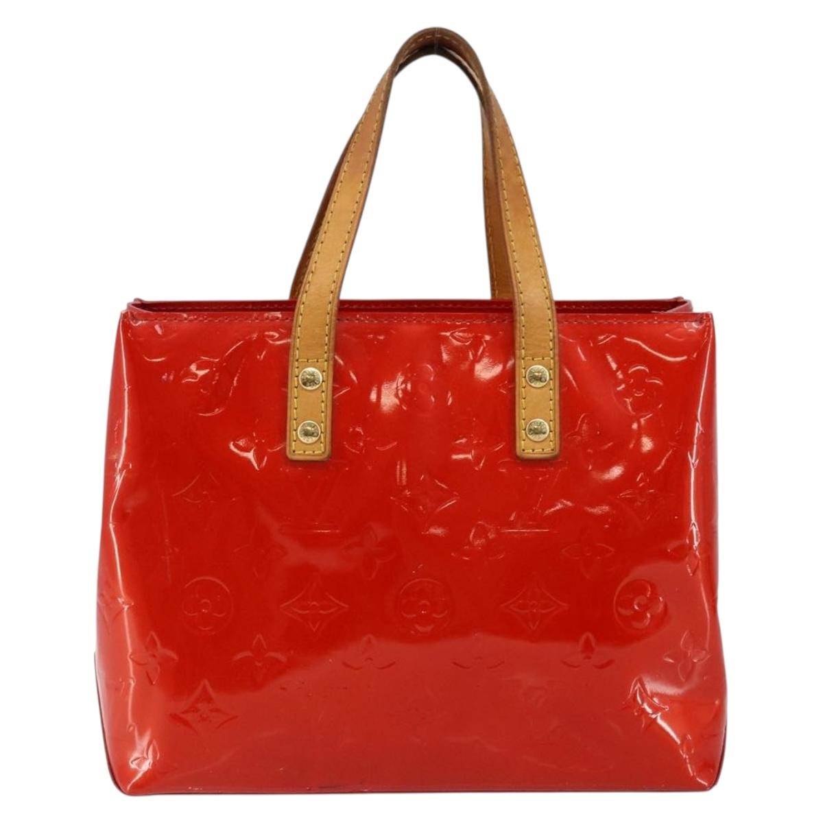 LOUIS VUITTON Monogram Vernis Reade PM Hand Bag Red Rouge M91088 LV Auth ep10979