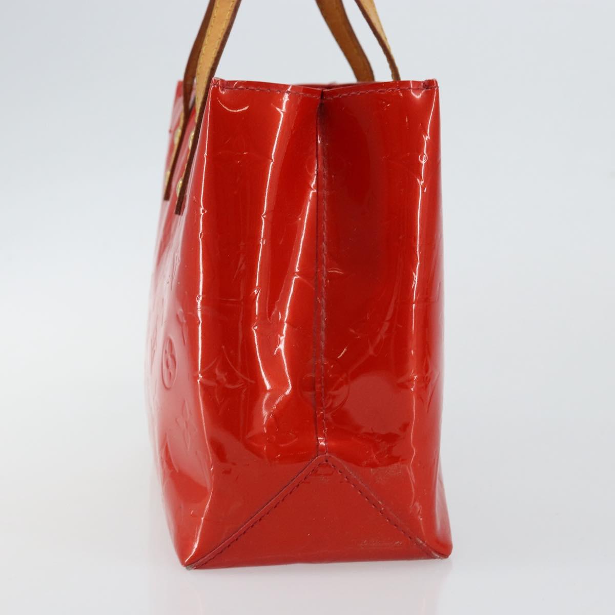 LOUIS VUITTON Monogram Vernis Reade PM Hand Bag Red Rouge M91088 LV Auth ep10979