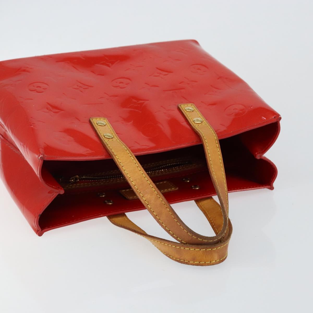 LOUIS VUITTON Monogram Vernis Reade PM Hand Bag Red Rouge M91088 LV Auth ep10979