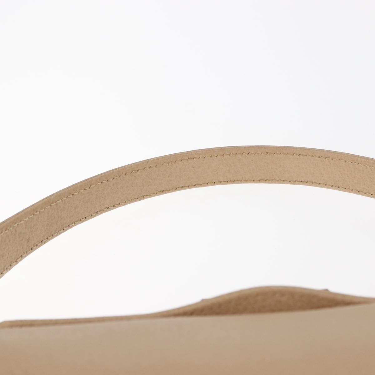 GUCCI Bamboo Hand Bag Leather 2way Beige Gold 000 781 0175 Auth ep10980