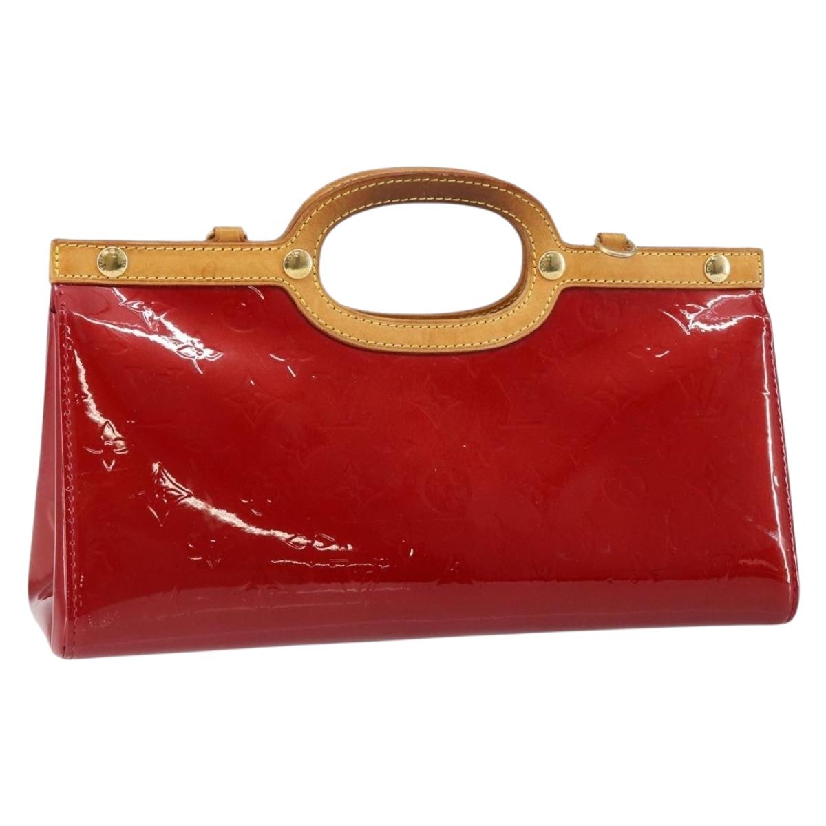 LOUIS VUITTON Monogram Vernis Roxbury Drive Bag 2way Red M91987 LV Auth ep10983
