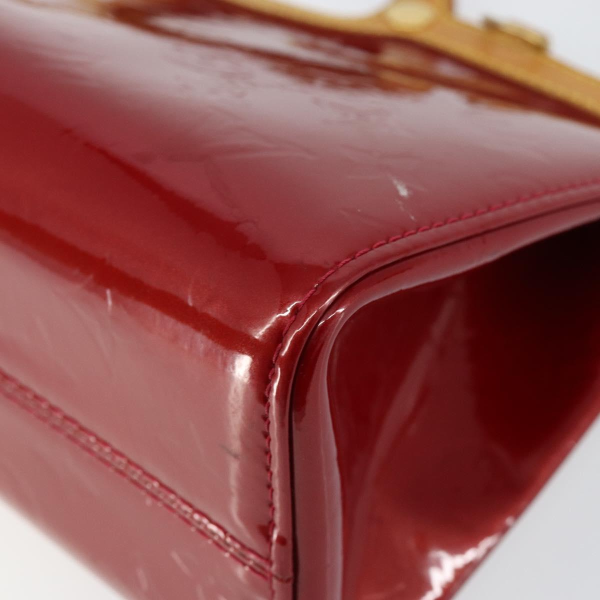LOUIS VUITTON Monogram Vernis Roxbury Drive Bag 2way Red M91987 LV Auth ep10983