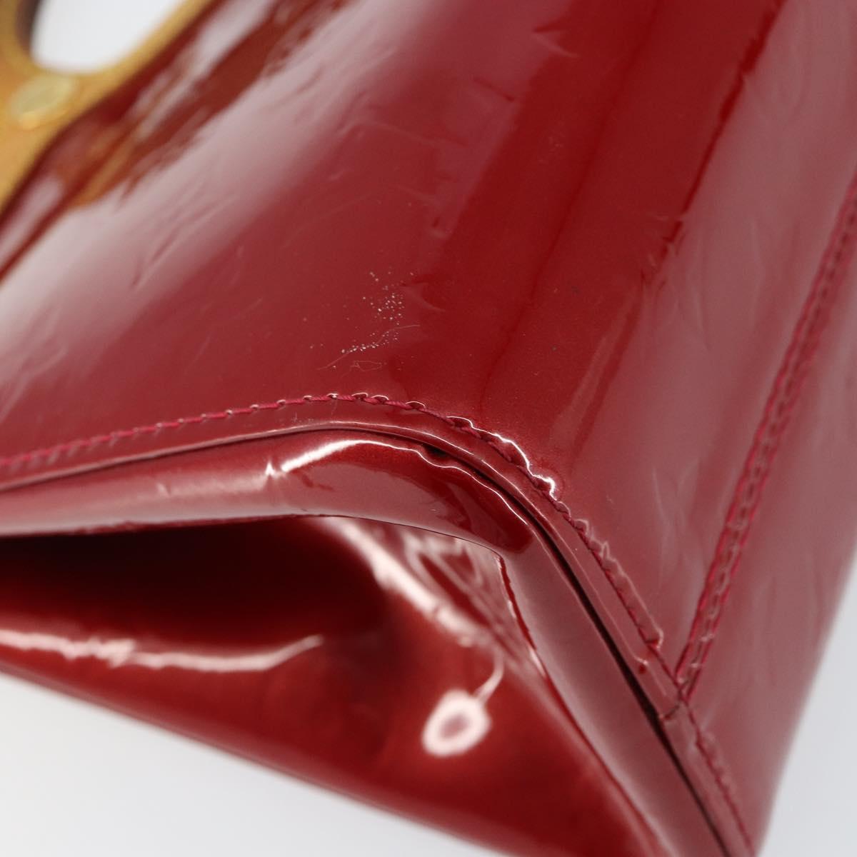 LOUIS VUITTON Monogram Vernis Roxbury Drive Bag 2way Red M91987 LV Auth ep10983