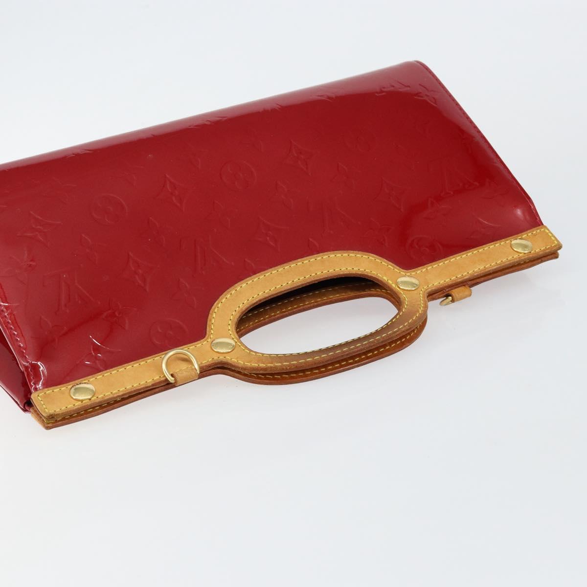 LOUIS VUITTON Monogram Vernis Roxbury Drive Bag 2way Red M91987 LV Auth ep10983