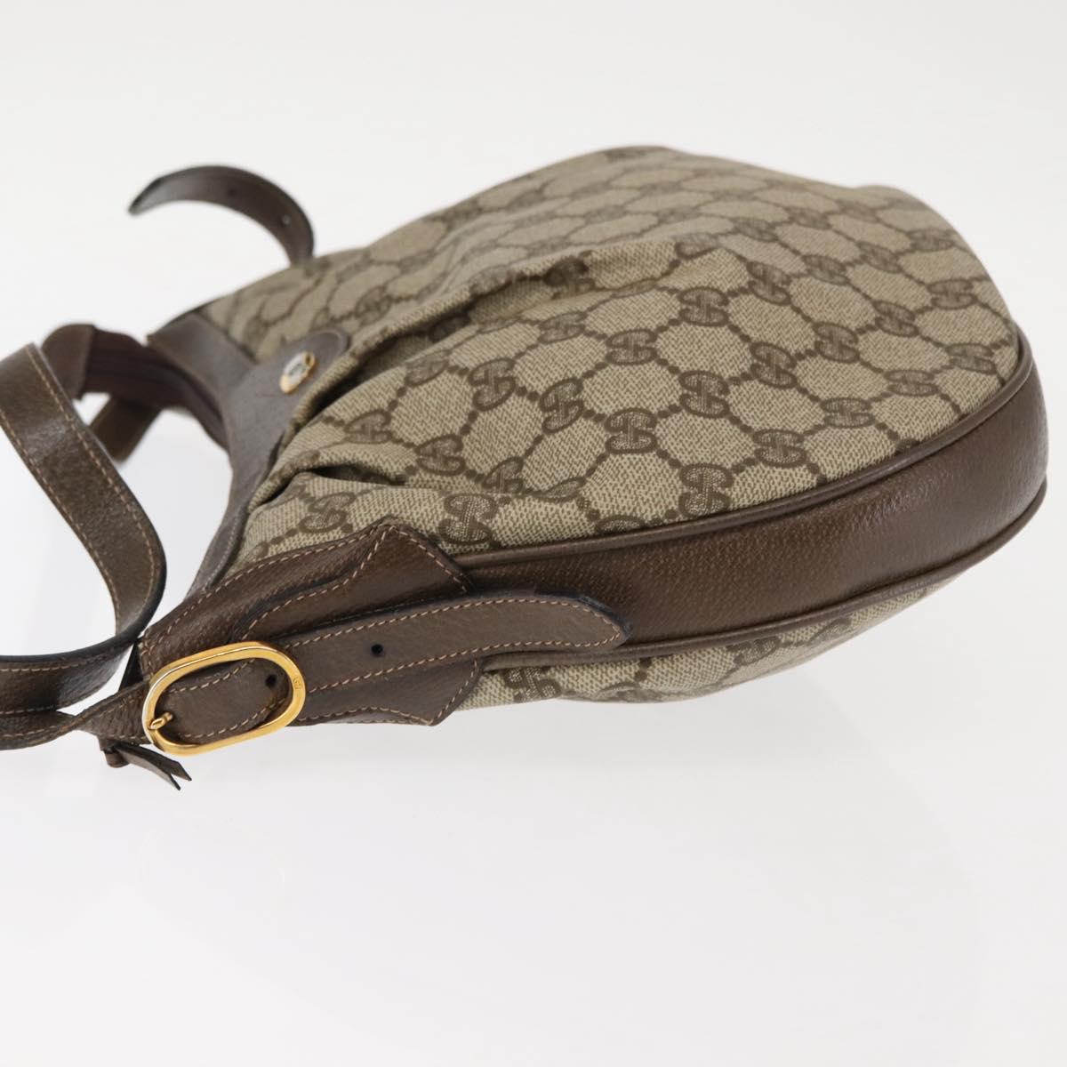 GUCCI GG Supreme Shoulder Bag PVC Beige Gold 72 02 058 Auth ep10986