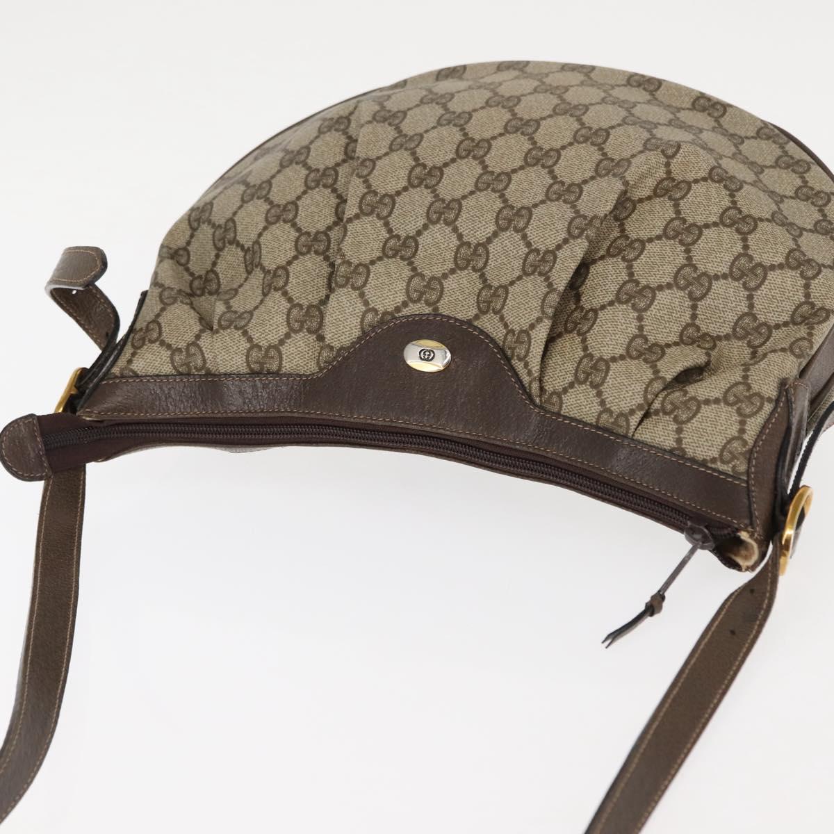 GUCCI GG Supreme Shoulder Bag PVC Beige Gold 72 02 058 Auth ep10986