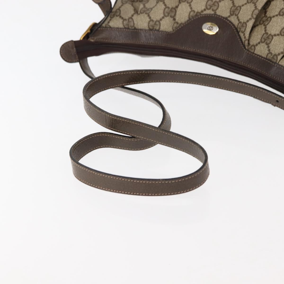 GUCCI GG Supreme Shoulder Bag PVC Beige Gold 72 02 058 Auth ep10986