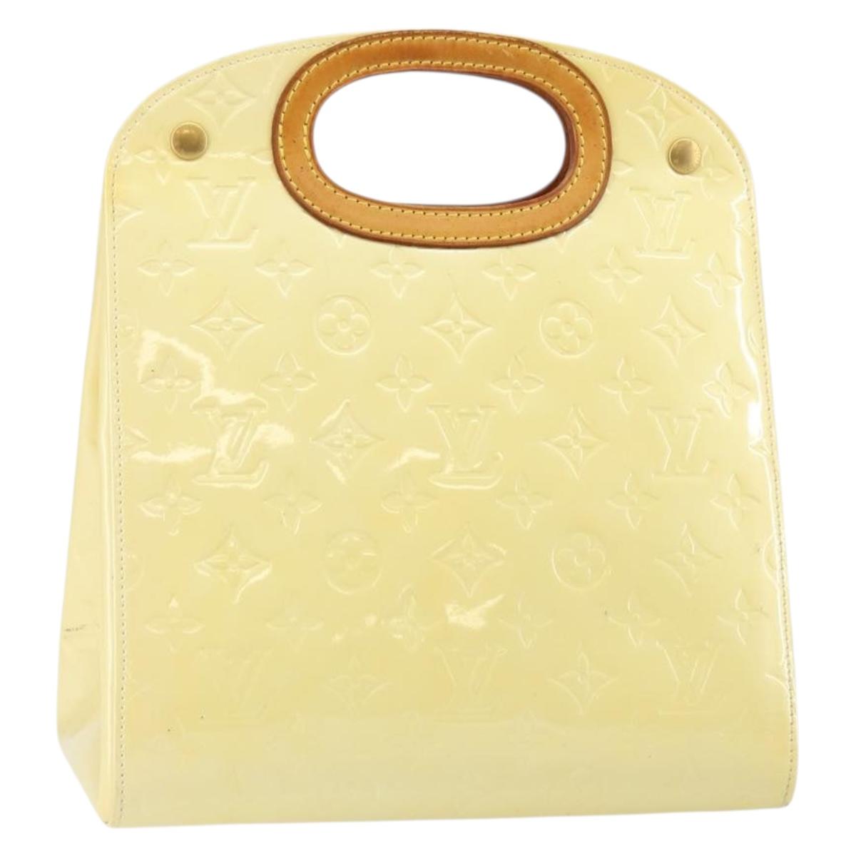 LOUIS VUITTON Monogram Vernis Maple drive Hand Bag Perle M91376 LV Auth ep10990