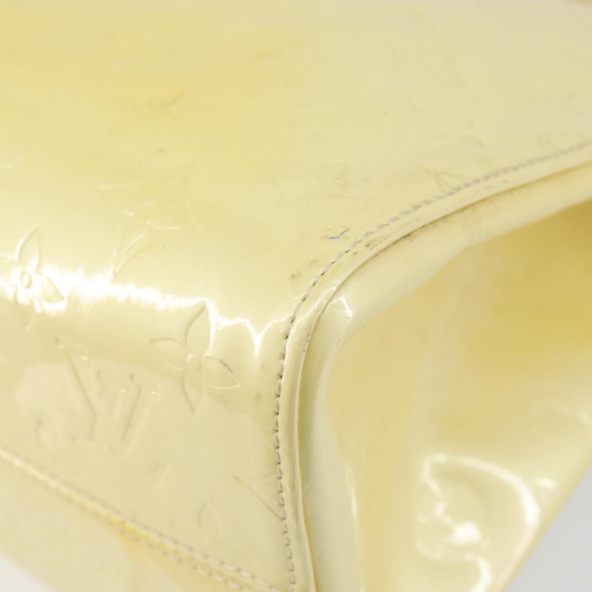 LOUIS VUITTON Monogram Vernis Maple drive Hand Bag Perle M91376 LV Auth ep10990