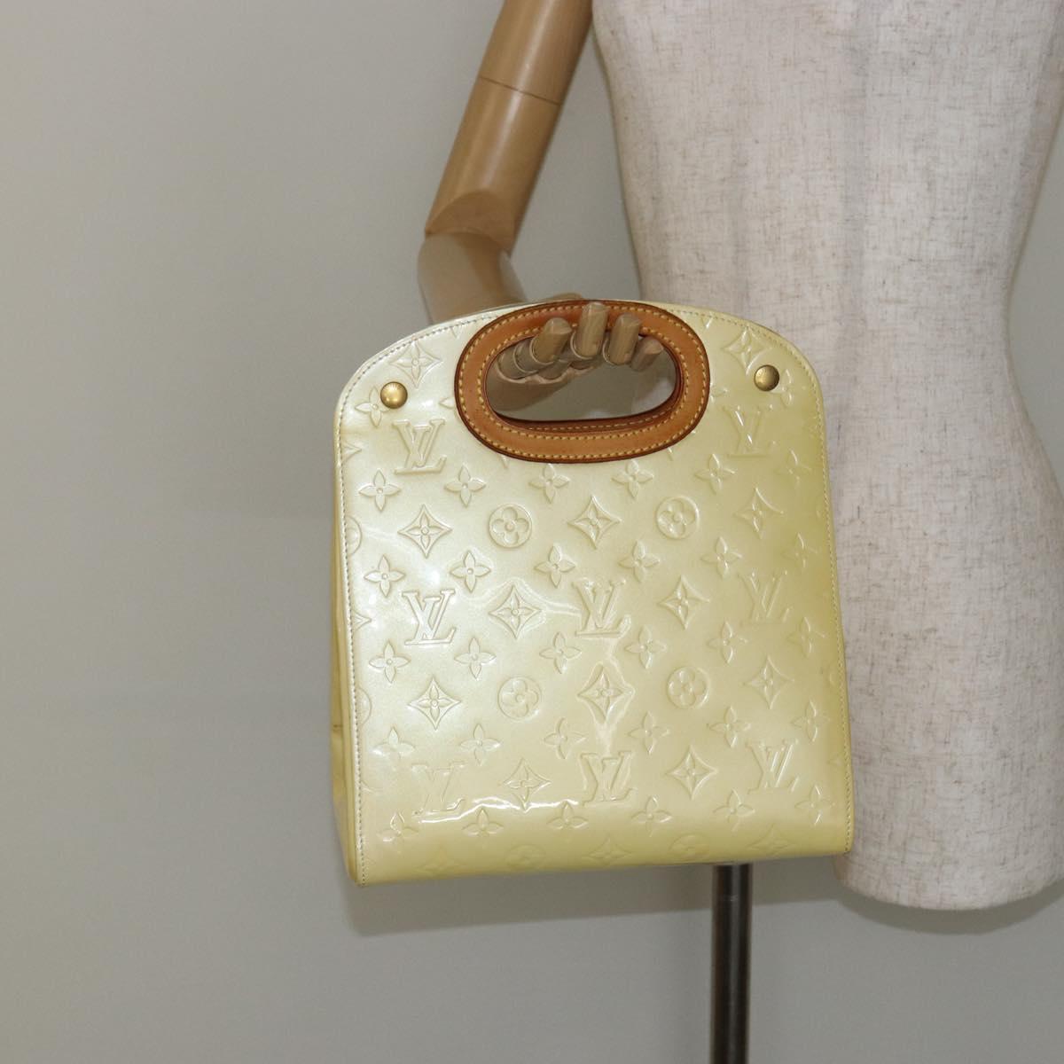 LOUIS VUITTON Monogram Vernis Maple drive Hand Bag Perle M91376 LV Auth ep10990