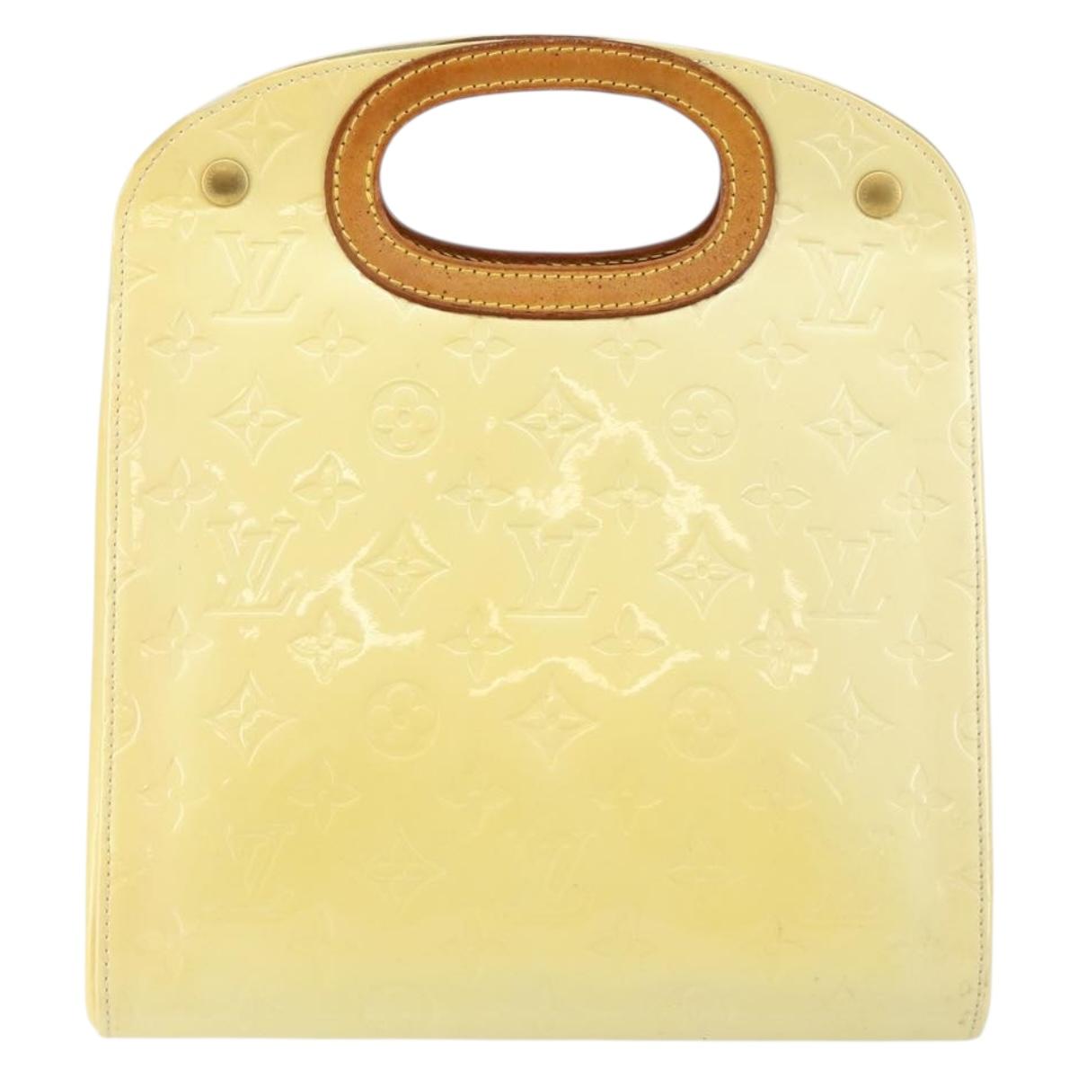LOUIS VUITTON Monogram Vernis Maple drive Hand Bag Perle M91376 LV Auth ep10990
