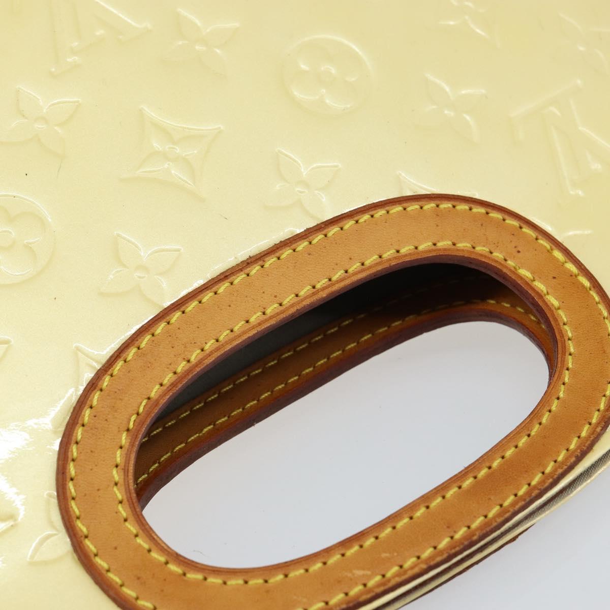 LOUIS VUITTON Monogram Vernis Maple drive Hand Bag Perle M91376 LV Auth ep10990