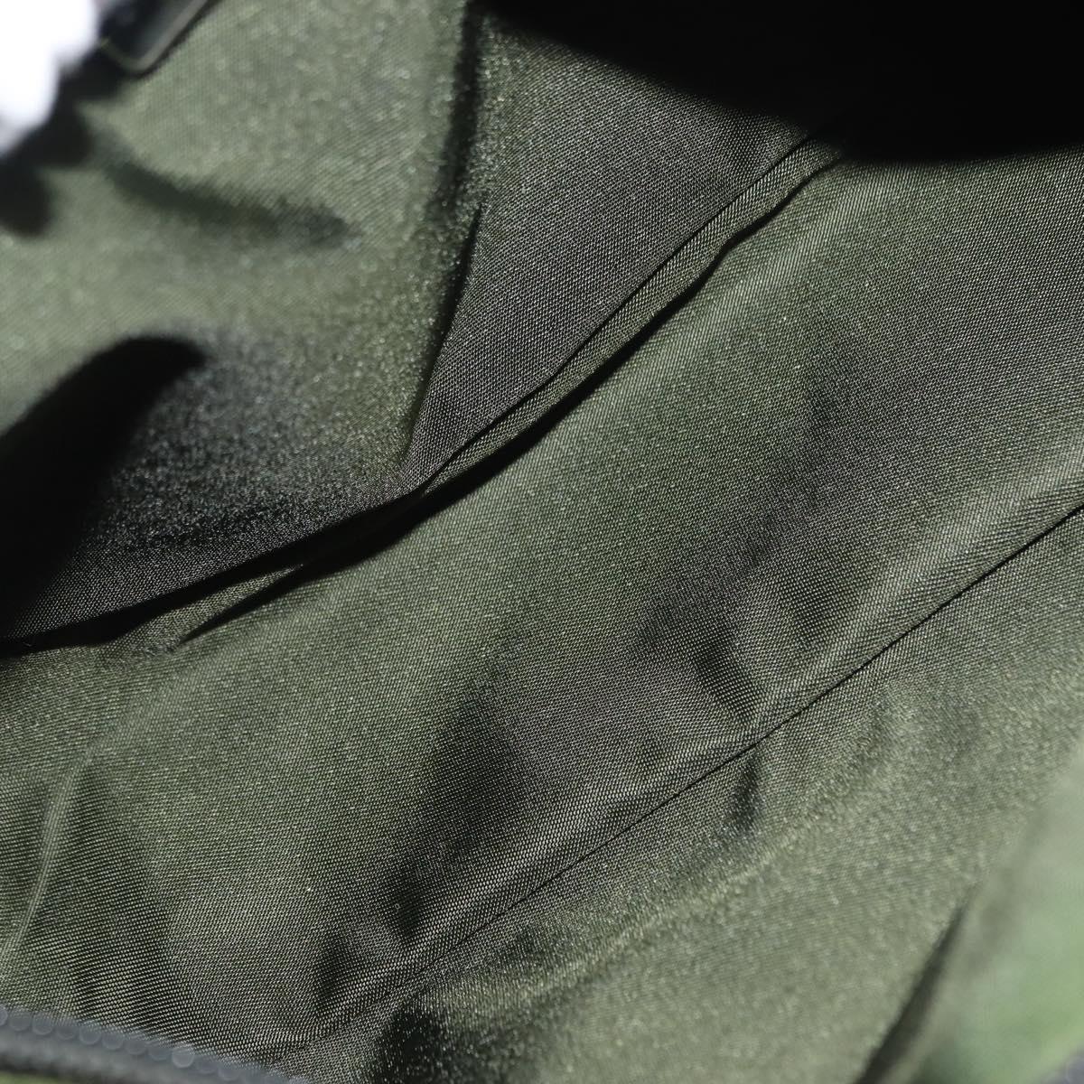 PRADA Accessory Pouch Nylon Khaki Auth ep10991