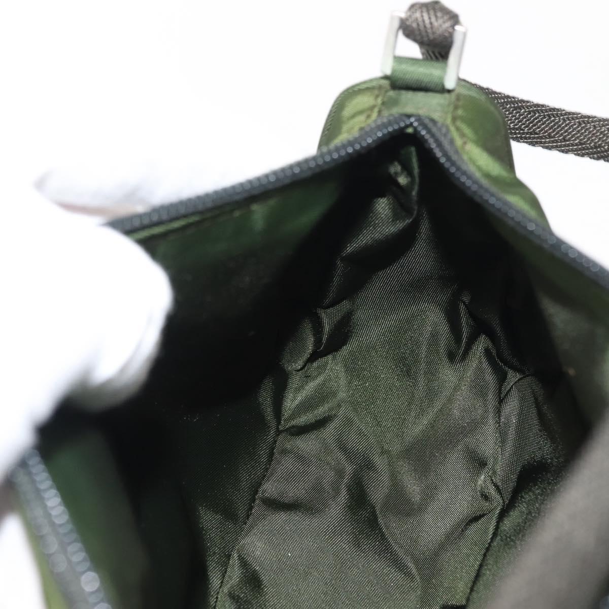 PRADA Accessory Pouch Nylon Khaki Auth ep10991