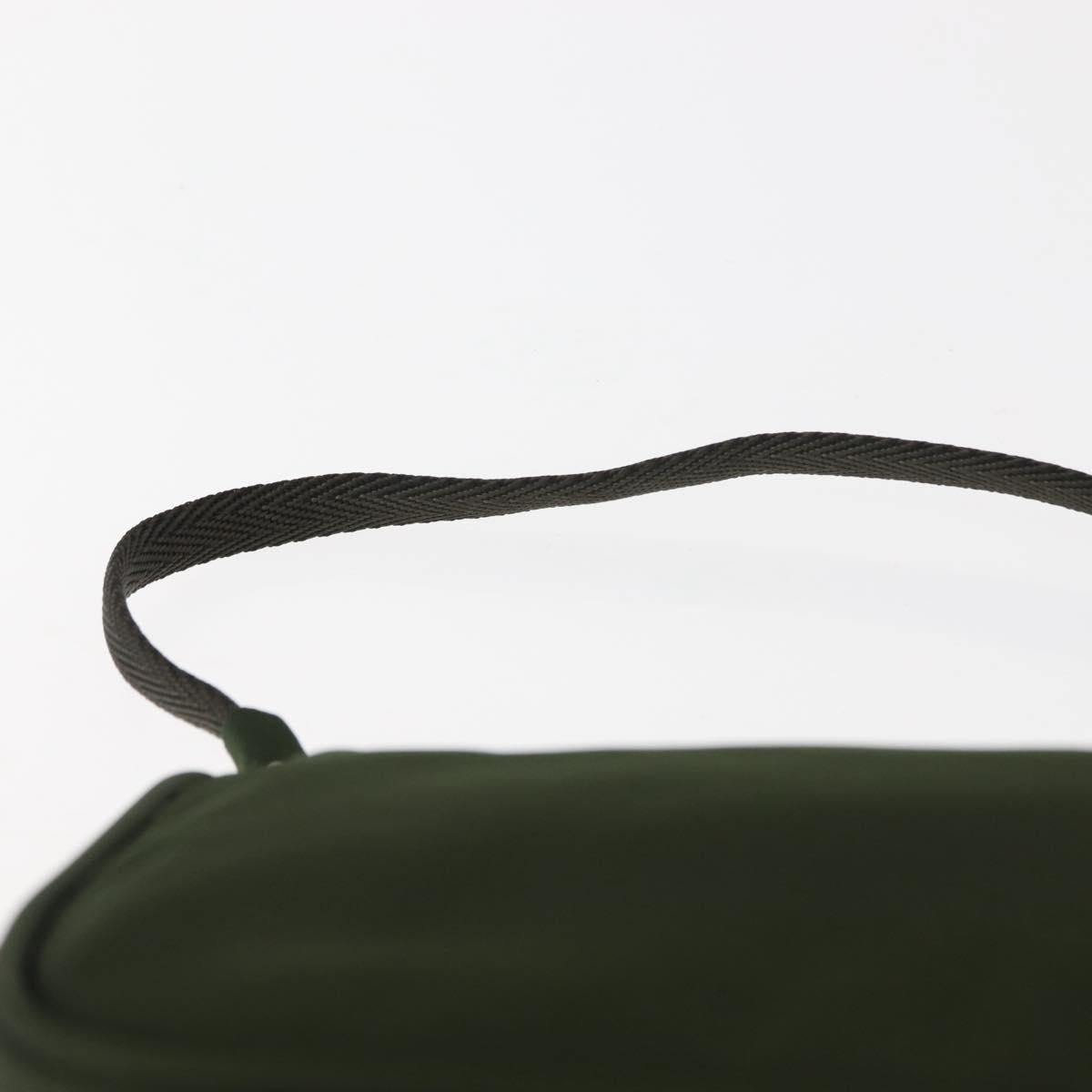 PRADA Accessory Pouch Nylon Khaki Auth ep10991