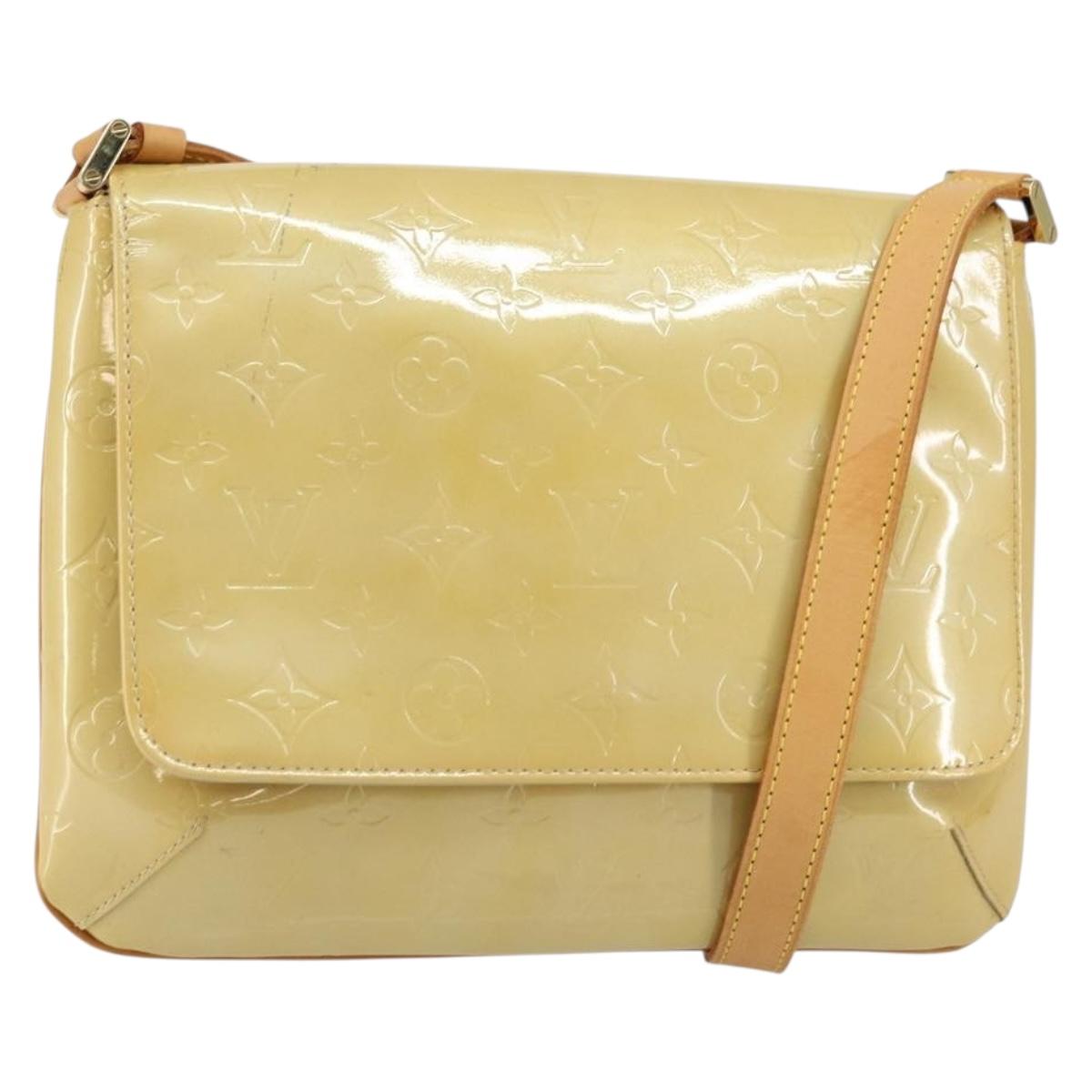 LOUIS VUITTON Monogram Vernis Thompson Street Bag Beige M91301 LV Auth ep10992