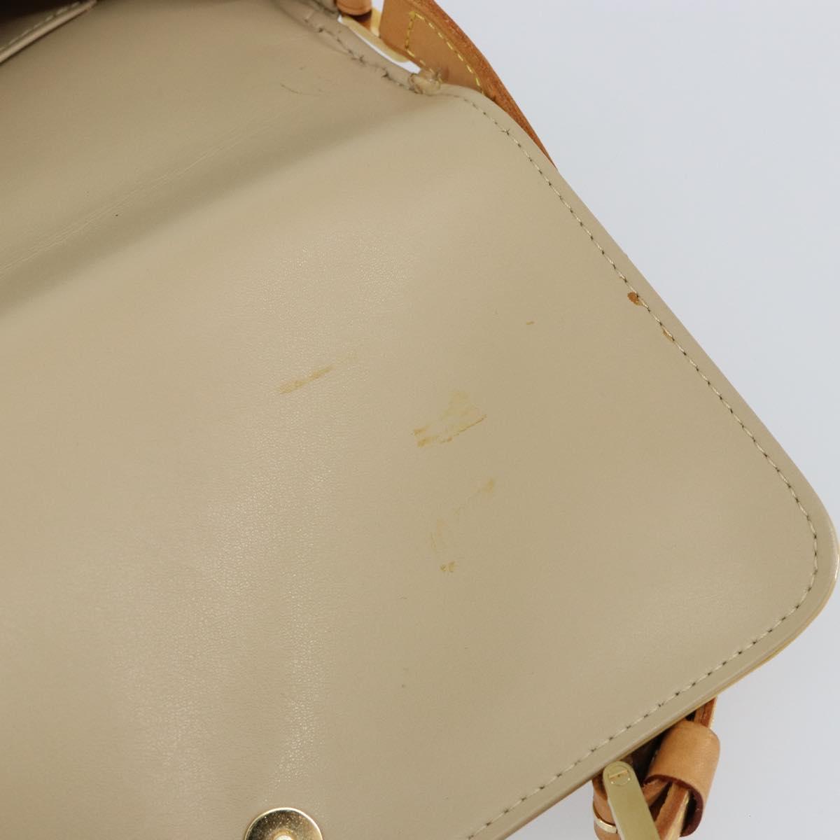 LOUIS VUITTON Monogram Vernis Thompson Street Bag Beige M91301 LV Auth ep10992