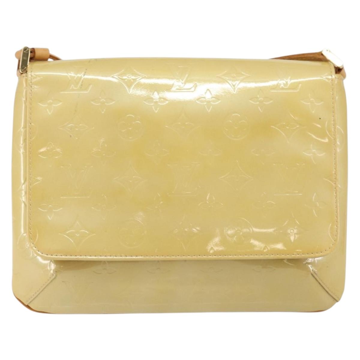 LOUIS VUITTON Monogram Vernis Thompson Street Bag Beige M91301 LV Auth ep10992